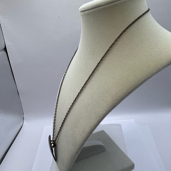 Copper Painted  Teardrop Pendant Necklace Artisan Made One of a kind Colorful - Picture 9 of 15